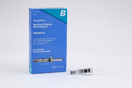 ENGERIX-B® Hepatitis B Vaccine Pediatric / Adolescent 10 mcg / 0.5 mL Injection Prefilled Syringe 10 Syringes by Glaxo Smith Kline  ID 58160-0820-52